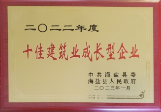 2022年十佳建筑業(yè)成長(zhǎng)性企業(yè)