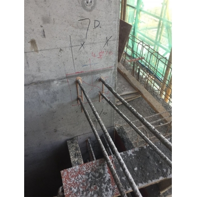 二次結(jié)構(gòu)植筋標注位置及鋼筋規(guī)格