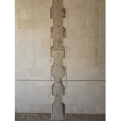 防止構(gòu)造柱澆筑不密實，在加氣塊上進行倒角